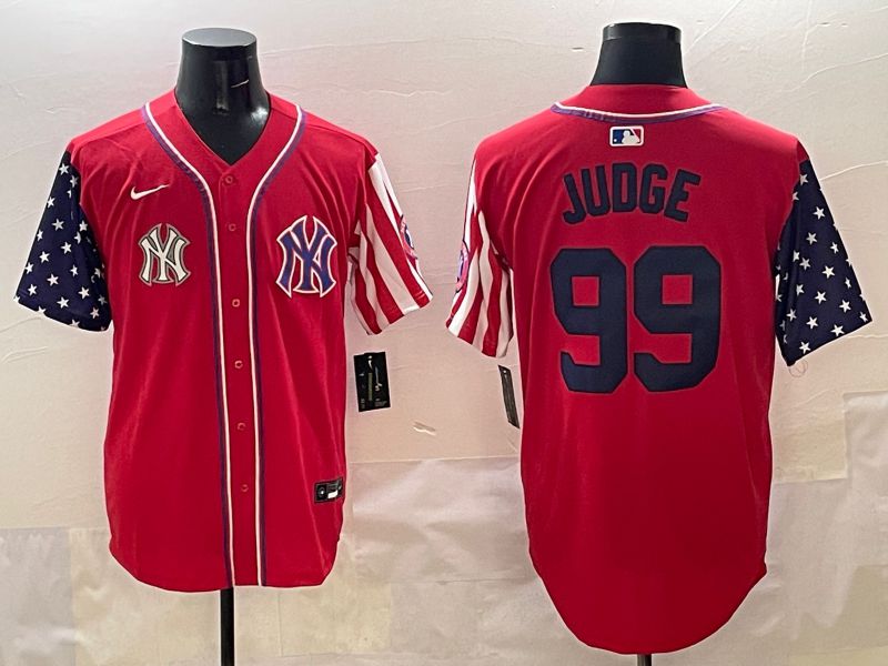 Men New York Yankees 99 Judge Red a generation of national flags Jointly Name 2025 Nike MLB Jersey style 10